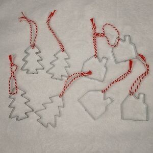 Christmas Cookie Cutters Ornaments Set of 8 pieces, Christmas Tree Little House